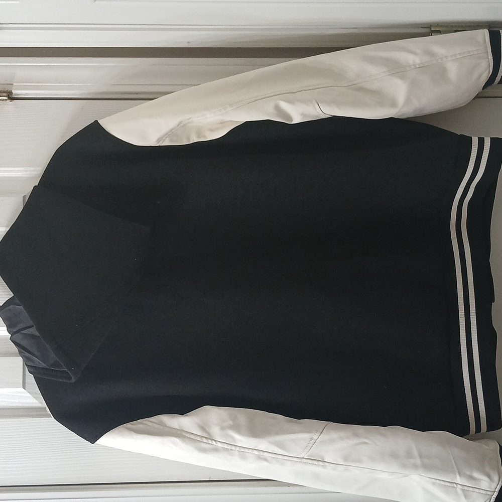 True Religion Black and White Varsity Jacket - Picture 2 of 3